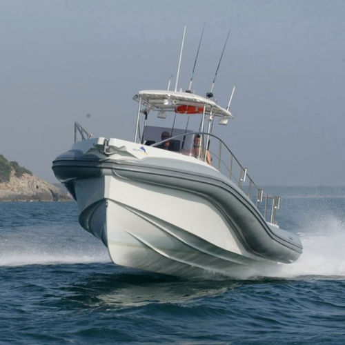 Bateau pneumatique hors-bord - SCANFISH 999  - SCANNER - bimoteur / semi-rigide / à console centrale