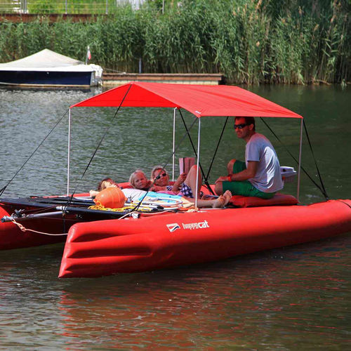 Taud de soleil pour bateau - HAPPY CAT EVOLUTION - Grabner GMBH, Austria - structure en aluminium / en polyester / rouge