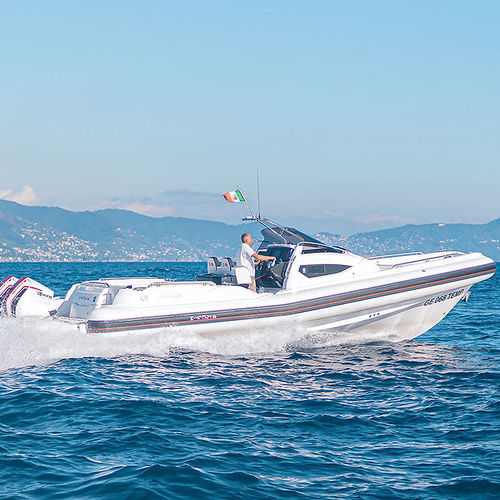 Bateau pneumatique hors-bord - E-MOTION 36 - Mar.co - bimoteur / semi-rigide / open