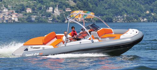 Bateau pneumatique in-bord - 24 SREFB  - Marlin - semi-rigide / à double console / de sport