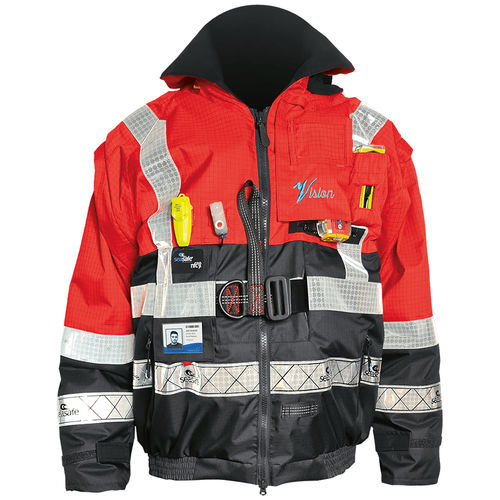 Veste à usage professionnel - Explorer Vision - Seasafe Systems Ltd - étanche / avec gilet auto-gonflable incorporé / respirante