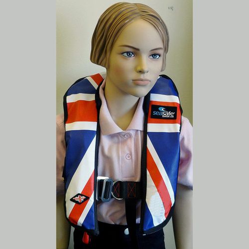 Gilet de sauvetage gonflable - Union Jack - Seasafe Systems Ltd - 150 N / pour enfant / orange