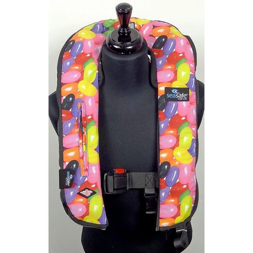 Gilet de sauvetage gonflable - I-Zip – Jelly Bean Berry Burst - Seasafe Systems Ltd - 170 N / ISO12402-3 / ISO12401