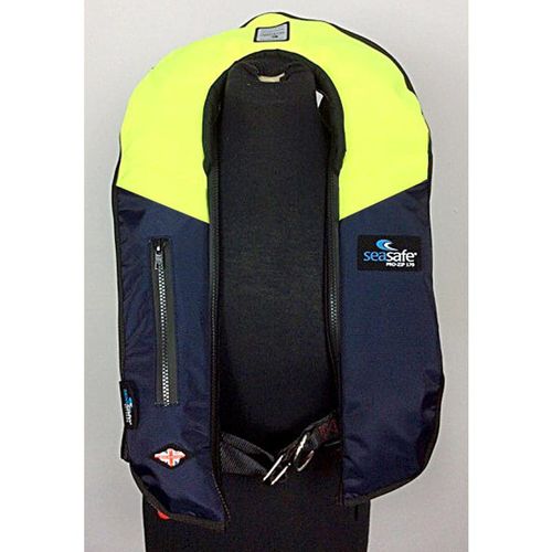 Gilet de sauvetage gonflable - I-Zip – Navy & Yellow - Seasafe Systems Ltd - 170 N / ISO12402-3 / ISO12401