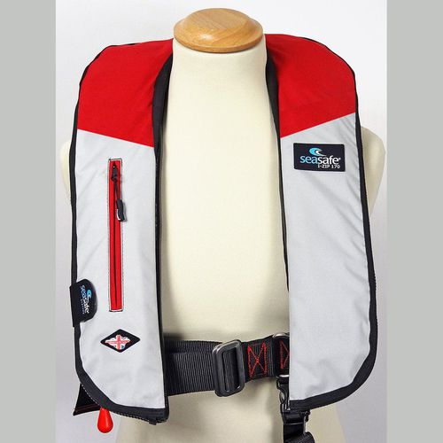 Gilet de sauvetage gonflable - I-Zip – Red & Grey - Seasafe Systems Ltd - 170 N / ISO12402-3 / ISO12401