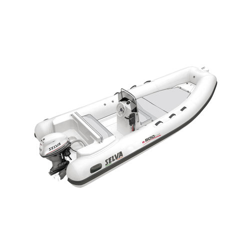 Bateau pneumatique hors-bord - D.500 - Selva Marine - Ribs - semi-rigide / à console latérale / open