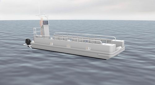 Bateau de support pour la plongée - PLATE 8.0 - Chantier Naval Delavergne - bateau de service portuaire / multicoque / hors-bord