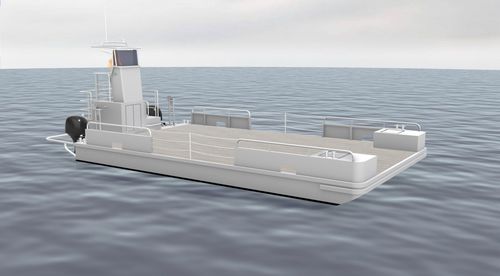 Bateau de support pour la plongée - PLATE 10.0 - Chantier Naval Delavergne - bateau de service portuaire / multicoque / hors-bord