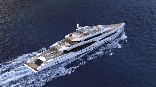 Mega-yacht de croisière - MITO 76 - Admiral yachts - raised pilothouse / en acier / à étrave verticale