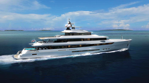 Mega-yacht de croisière - VESTAL 62 - Admiral yachts - raised pilothouse / 7 cabines / en acier