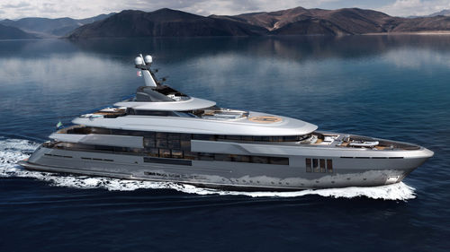 Mega-yacht de croisière - C FORCE 75 - Admiral yachts - avec timonerie / 6 cabines / en acier
