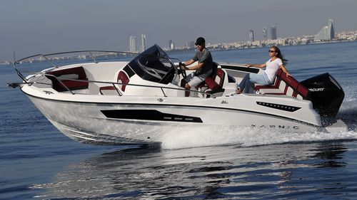 Coque open hors-bord - SL641 - Karnic - à console centrale / max. 7 personnes / bain de soleil