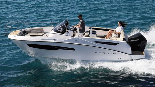 Coque open hors-bord - SL691 - Karnic - à console centrale / max. 8 personnes / bain de soleil