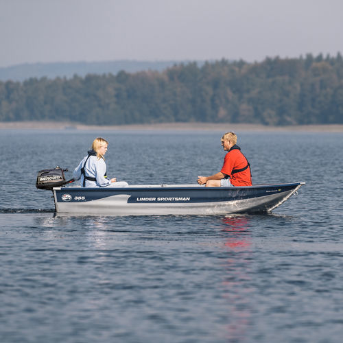 Barque hors-bord - SPORTSMAN 355 - Linder - open / de sauvetage / en aluminium