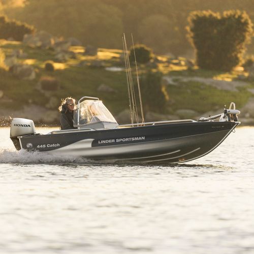 Barque hors-bord - SPORTSMAN 445 CATCH - Linder - open / à console latérale / de pêche sportive