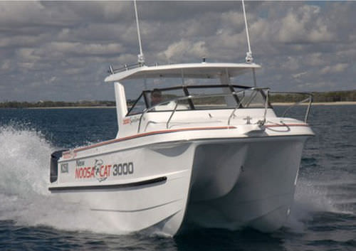 Bateau de pêche-promenade catamaran - 3000 - Noosa Cat Australia - hors-bord