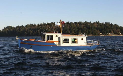 Trawler in-bord - Czarinna 30 - Devlin - coque à déplacement / avec timonerie / de pêche sportive