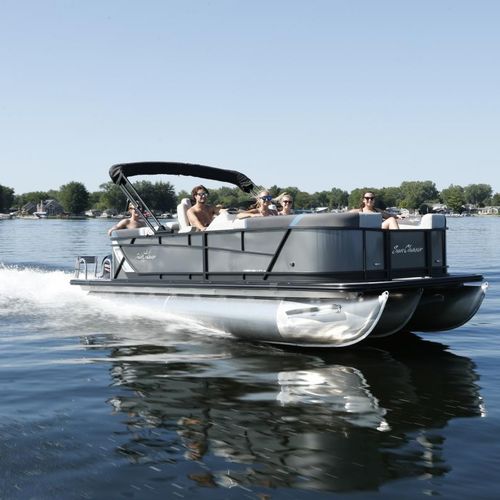 Bateau ponton hors-bord - Geneva Cruise - Sunchaser Corp - tri-tube / open / à console latérale