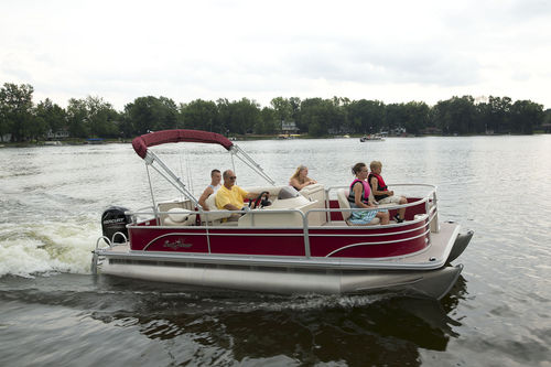 Bateau ponton hors-bord - 8520 4-PT - Sunchaser Corp - de pêche sportive / max. 10 personnes