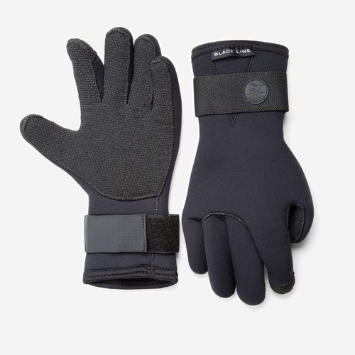 Gant pour la plongée professionnelle - BLACK LINE 5 - Poseidon - intégral / en néoprène