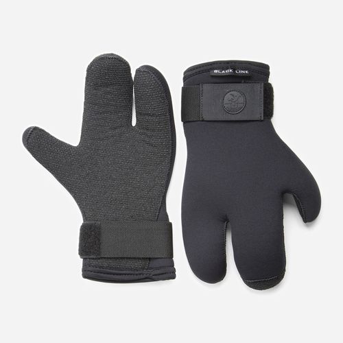 Gant pour la plongée professionnelle - BLACK LINE 5 - Poseidon - en néoprène / 3 doigts