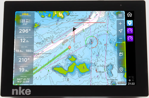 Instrument multifonction lecteur de cartes - NavXP  - nke Marine Electronics - pour bateau / couleur / fixe