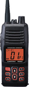 Radio marine - HX407 - Standard horizon - portable / UHF / submersible