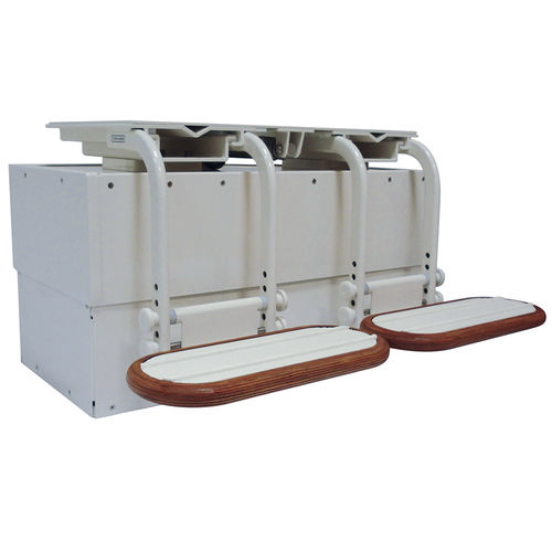 Pied pour siège pilote pour bateau - S 495 DOUBLE SLIDER - Besenzoni SpA - ajustable / électrique / en aluminium