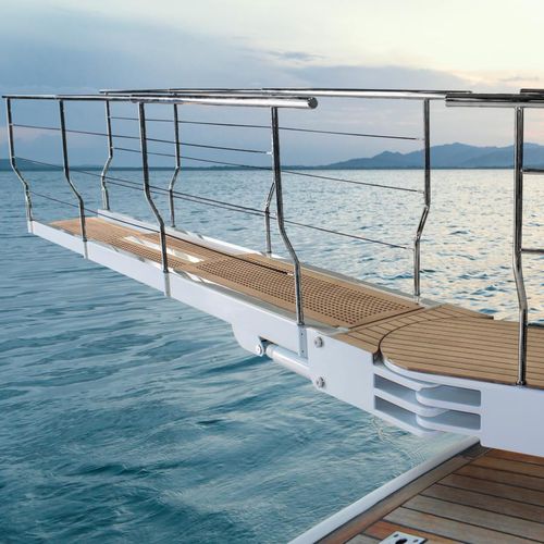 Passerelle pour bateau - PI 479 G - Besenzoni SpA - pour yacht / télescopique / pivotante
