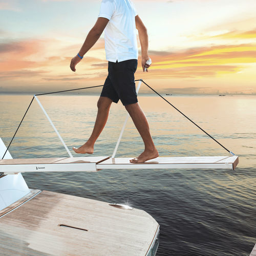 Passerelle pour yacht - PE 661-661C - Besenzoni SpA - pour voilier / télescopique / escamotable