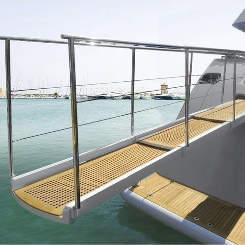 Passerelle pour bateau - PI 883  - Besenzoni SpA - pour yacht / télescopique / escamotable