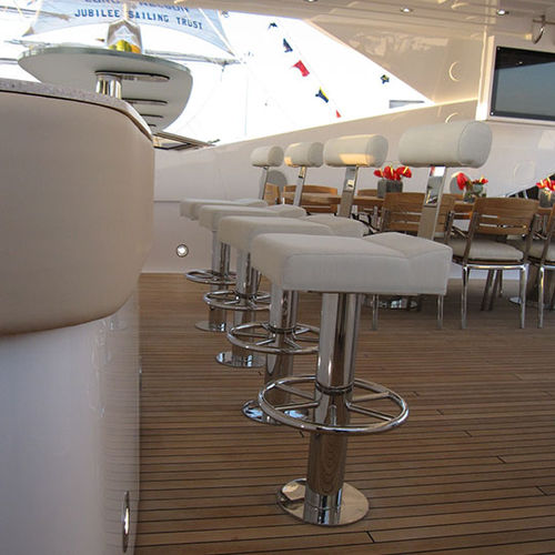 Tabouret de bar pour bateau - P 230 - Besenzoni SpA - en acier inoxydable poli