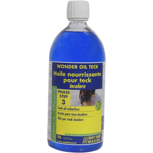 Huile pour bois exotique - WONDER OIL TECK - MATT CHEM MARINE - marine