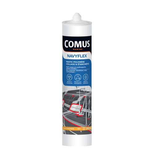 Mastic colle polymère - NAVYFLEX  - COMUS MARINE - multiusage / résistant aux UV