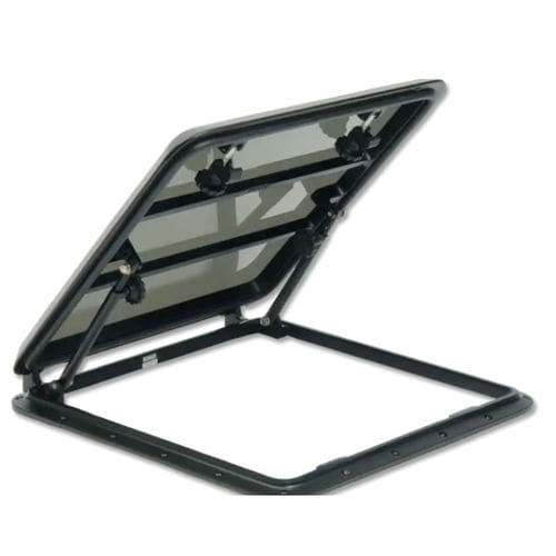 Panneau de pont pour bateau - 100 - Pompanette - carré / ouvrant / en aluminium