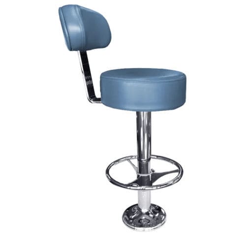 Tabouret de bar pour navire - T-Back - Pompanette - pour yacht / en acier inoxydable / base ronde