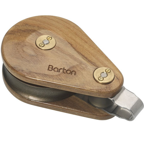 Poulie simple - 50030  - Barton Marine - à roulement à billes / pour voilier traditionnel / en bois