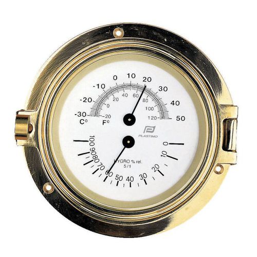 Thermomètre analogique - 31231 - Plastimo - hygromètre / en laiton poli / °C