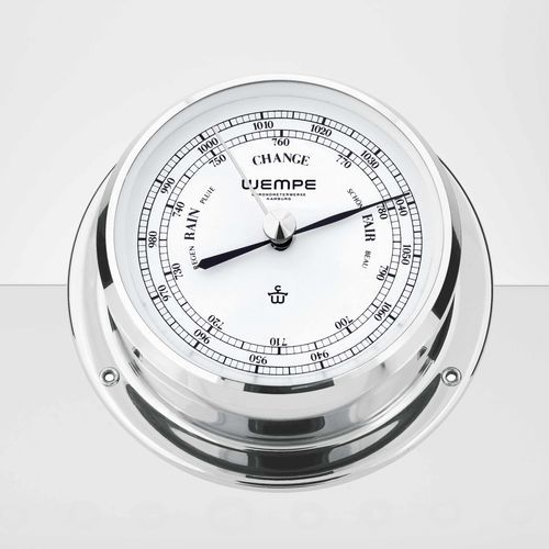 Baromètre analogique - 853161 - Cassens & Plath GmbH - en chrome / blanc