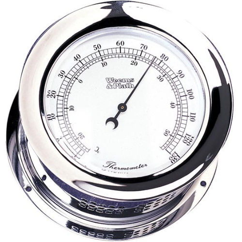 Thermomètre analogique - Atlantis  - Weems & Plath - en laiton chromé / °C / °F
