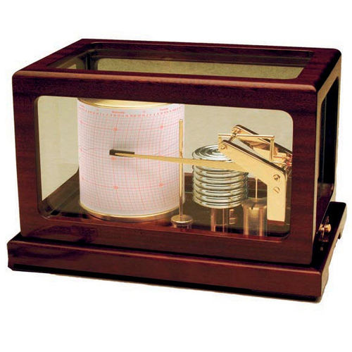 Barographe analogique - 410-D - Weems & Plath - en acajou