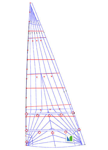 Grand-voile - Lidgard Sailmakers - pour voilier de croisière / coupe tri-radiale / laminée