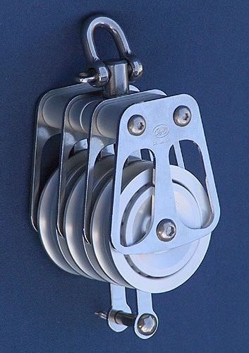 Poulie triple - 711320 - OH MARINE EQUIPMENT - à émerillon / à ringot / à roulement à billes