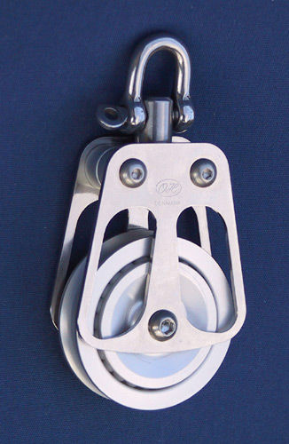 Poulie simple - 710503 	 - OH MARINE EQUIPMENT - à émerillon / à roulement à billes / cordage max. : 8 mm