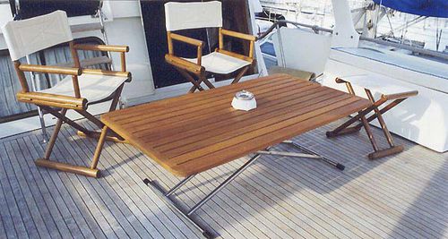 Table pour bateau - Rocapina - CASAMARE - pour yacht / ajustable / pliante