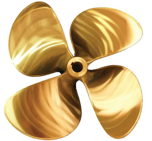 Hélice pour bateau - CompuQuad 4B - Austral Propeller - à pas fixe / arbre d'hélice / 4 pales
