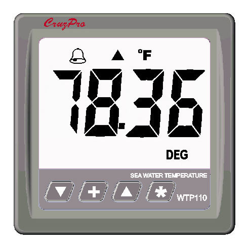 Indicateur pour bateau - WTP110 - Cruzpro - de température d'eau / numérique / NMEA 2000®
