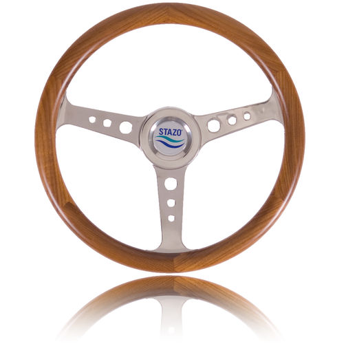 Volant en teck pour bateau à moteur - 56 - Stazo marine equipment bv - design