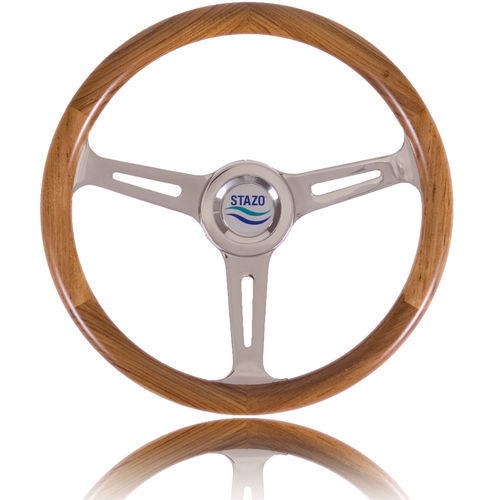 Volant en teck pour bateau à moteur - 57 - Stazo marine equipment bv - design