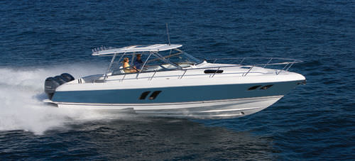 Vedette hors-bord - 430 SPORT YACHT - Intrepid - trimoteur / de pêche sportive